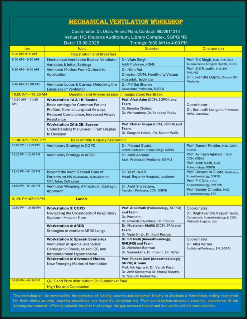 Mechanical Ventilation Workshop