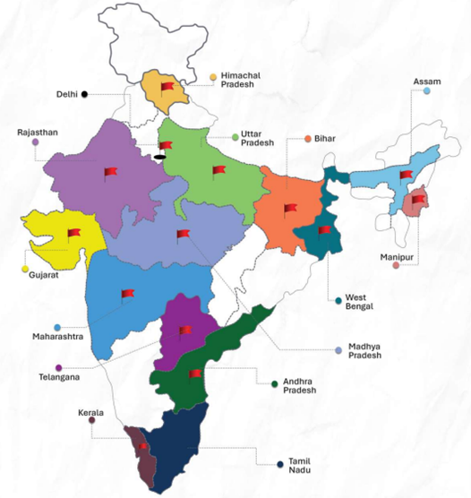 India State Chapters Map
